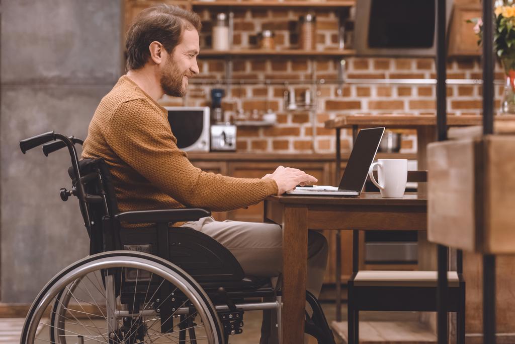 disabled man at home